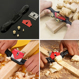 JJYHEHOT 9'' Adjustable SpokeShave with 4 Blades, Home Woodworking Hand Planes, Portable Smoothing Planes Tool for Wood Craft, Wood Craver, Wood Working JJYHEHOT