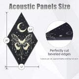 Tutmyrea 6 Pack Art Acoustic Panels Soundproof Wall Panels with Self-Adhesive, 20x12inchs Sound Absorbing Panels Boho Wall Decor, Gothic Decorative Acoustical Wall Panels Moon Stars Sun Phases Tutmyrea