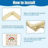 12-Pack Wooden Stretcher Bars Kit - Complete Needlework Frame Set with 100 Tacks (8/12/16 Inch) | Heavy-Duty Canvas Stretchers for Embroidery, Cross Stitch & Craft Projects Moodaily