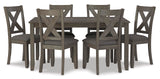 Signature Design by Ashley Caitbrook Rustic 7 Piece Dining Set, Include Table and 6 Chairs, Gray Signature Design by Ashley