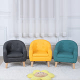 Single PVC Kids Sofa Chair, Toddler Sofa Couch with Wooden Legs, Children Armchair for Children Gift (Blue) Getifun