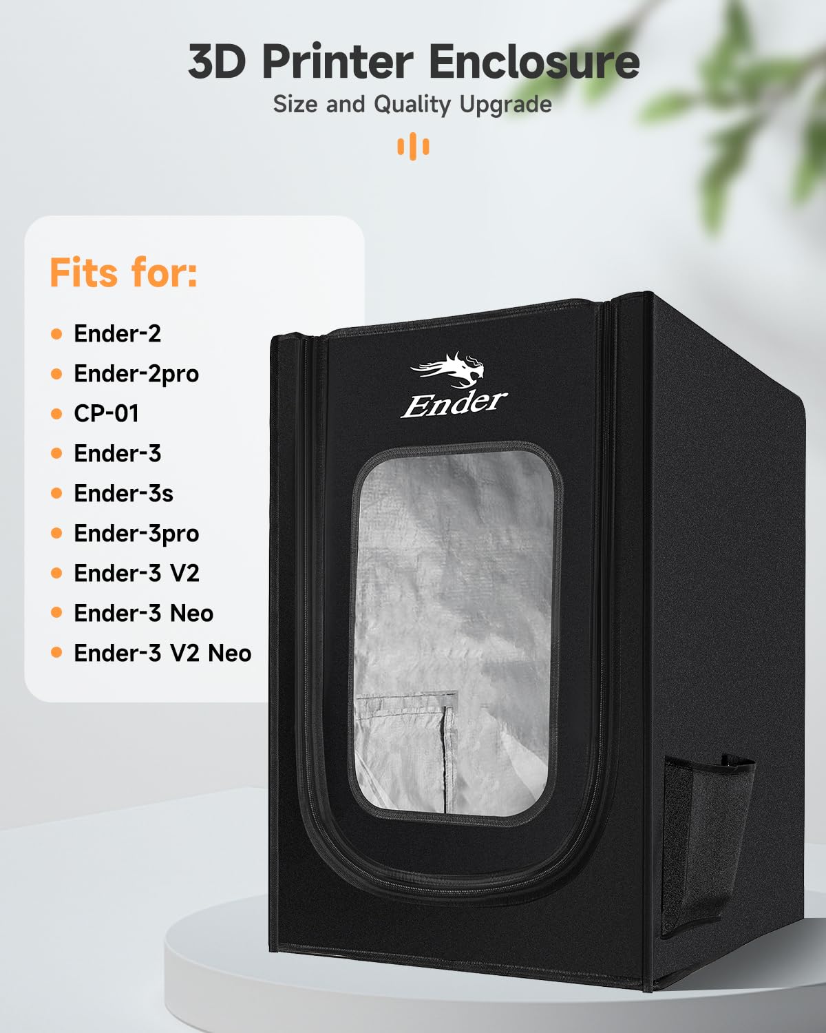 Creality Official 3D Printer Enclosure Fireproof and Dustproof Tent Constant Temperature Protective Cover Storage 480*600*720mm for Ender 3/Ender 3V2/Ender 3S/S1/S1 Pro/Ender 3Pro/Ender 3 Neo - WoodArtSupply