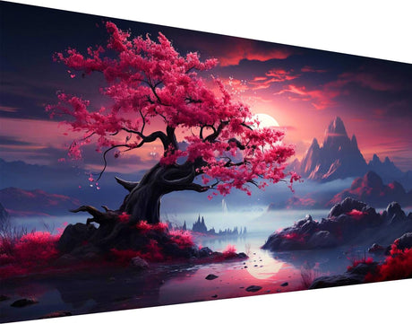 igoodom Large Diamond Painting, Landscape Large Diamond Art Kits for Adults, Full Drill Round Big Diamond Painting, DIY Gem Art and Crafts for Home Wall Decor Gift 27.5 X 15.7inch igoodom