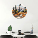 Guangpat Grand Teton National Park Tourist Attraction Wall Clock Grand Teton National Park Large Wooden Wall Clocks 15 Inch Modern Home Decor for Kitchen Bedroom Living Room Office Guangpat