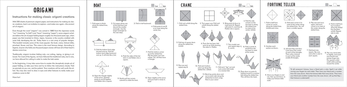 Origami Paper Washi Patterns (12 Designs, 500 Sheets) PETER PAUPER PRESS
