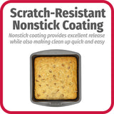 Good Cook 04017 786173391991 8 Inch x 8 Inch Square Cake Pan, 8 x 8 Inch, Grey GoodCook