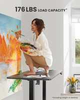 ErGear Height Adjustable Electric Standing Desk, 55 x 28 Inches Sit Stand up Desk, Memory Computer Home Office Desk (Black) ErGear