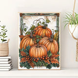 VCLKDIY Fall Pumpkin Leaf Diamond Art Kits for Adults, 5D Diamond Painting Kits for Adults Beginners, DIY Full Round Drill Diamond Dot Painting Gem Art Kits for Adult, Home Wall Decor 11.8x15.7 Inch VCLKDIY