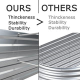 Foxlang 8x4x1ft(2 Pack) Galvanized Raised Garden Bed,Outdoor Planter Box Metal Patio Kit Planting Bed for Vegetables Flowers Herb,Silver Foxlang