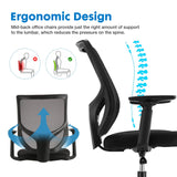 Drafting Chair - Tall Standing Office Desk Chair with Adjustable Foot Ring, Chair with Ergonomic Lumbar Support, Adjustable Height, Breathable Mesh OLIXIS