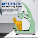 UOKRR Hat Press, Hat Press Heat Machine for Caps with LCD Control, Hat Heat Press with 2pcs Interchangeable Platens & Caps Stretcher for Vinyl, Sublimation, Heat Transfer (Green) UOKRR