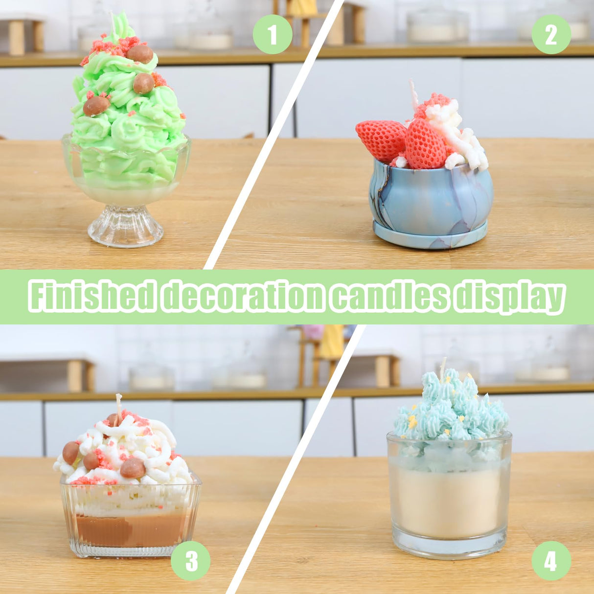 TOAUTO Candle Making Kit with Wax Melting Pot & Cake Decoration Set - Includes Piping Tips, Mixer & More for DIY Candle & Cake Decorating, Perfect for Candle Cake Creations and Crafting TOAUTO