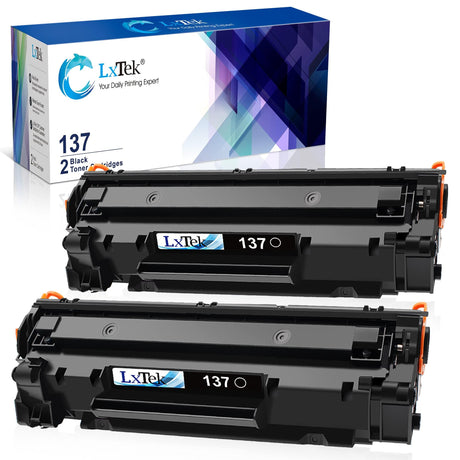 LxTek Compatible Toner Cartridge Replacement for Canon 137 Black Toner Cartridge 137 CRG137 to Use with Imageclass D570 MF232w MF242dw MF240 MF230 MF216n MF236n(2 Pack, 137 Black) LxTek