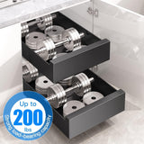 Pull out Cabinet Organizer, 21"Deep, Slide out Drawers for Kitchen Cabinets, Under Sink Pull-Out Home Organizers with Adhesive Nano Film Fixed, Sliding Cabinet for Bathroom, Pantry Storage Shelves Kitstorack