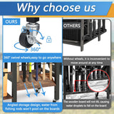 Dobures Fishing Rod Holder, 3-Tier Fishing Pole Rack, Fishing Equipment Organizer Tackle Storage Cart for Garage Organization, Holds up to 12 rods Dobures