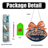 Rertcioph Football Diamond Art Hanging Kit for Adults, DIY Acrylic 5D Diamond Painting Hanging Ornament for Denver Home Wall Decor and Gift Rertcioph