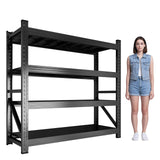 2000LBS Garage Shelving 59" W Heavy Duty Storage Shelves, 4 Tier Industrial Adjustable Metal Shelves, Shelving Units for Garages, Warehouses Generic