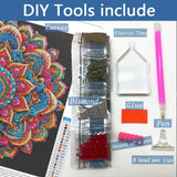 AMORARS Mandala Diamond Painting Kit for Adults, Mandala Diamond Art Beginners - DIY Full Diamond Dot Gem Art Paintings, Suitable Gifts, and Home Decoration Crafts, 12x12Inch AMORARS