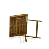 East West Furniture SEHD3CANA Selma 3 Piece Patio Bistro Set Contains a Square Outdoor Acacia Wood Coffee Table and 2 Folding Arm Chairs, 26x26 Inch, Natural Oil East West Furniture