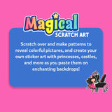 Skillmatics Scratch Art Book for Kids - Unicorns & Princesses, Craft Kits & Supplies, 30+ Scratch Stickers, Travel Toys, DIY Kit, Gifts for Girls & Boys Ages 3, 4, 5, 6, 7, 8 Skillmatics