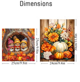 2 Pack Fall Paint by Numbers Kit for Adults Beginner with Framed,Pumpkin Easy Adult Paint by Number Kits on Canvas DIY Painting for Beginners Art by Numbers for Home Wall Decor 10x12 Inch NEGEKFKX