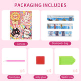 PERFECTSIGHT Cute 5D Diamond Art Kits, Kawaii DIY Painting Art for Adults Teen, 4 Pack Diamond Arts and Crafts Sets, Big Gem Full Drill Diamond Dots for Women (Multicolor Animal) PERFECTSIGHT