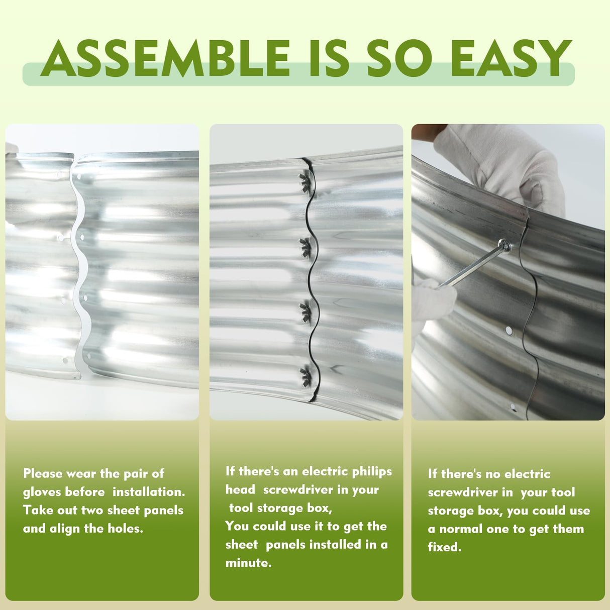 4FT Diameter Camp Fire Ring Pit, Large Round Galvanized Steel Fire Pit, Heavy Duty Steel Fire Pit Silver for Backyard, Camping, Bonfire (4x4x1FT) TBMLC