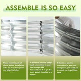 4FT Diameter Camp Fire Ring Pit, Large Round Galvanized Steel Fire Pit, Heavy Duty Steel Fire Pit Silver for Backyard, Camping, Bonfire (4x4x1FT) TBMLC