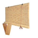 Outdoor Bamboo Roller Shades for Patio Roll Up Shade Waterproof Reed Roller Blinds Shade with Lift,Porch Privacy Translucent Roller Blinds,Waterproof Anti-UV Breathable Reed Curtains,Easy to Install Yhzeokm