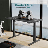 SMUG Standing Desk, Adjustable Height Electric Sit Stand Up Down Computer Table, 55x24 Inch Ergonomic Rising Desks for Work Office Home, Modern Gaming Desktop Workstation, Black SMUG