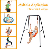 Hi-Na Metal Frame Full Steel Swing Stand, Hold up to 440 lbs, Outdoor or Indoor Hanging Swing Stand only, Swings not Included Black Hi-Na