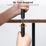 HOOBRO 6-Tier Rustic Brown and Black Corner Shelf for Stylish Storage and Display HOOBRO