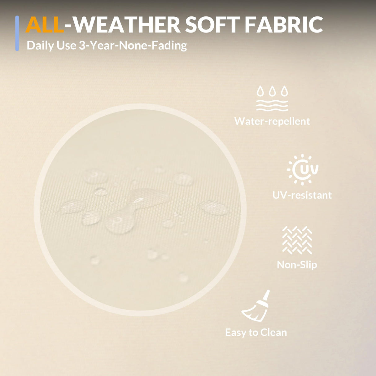 Patio Furniture Set, 7 Pieces Outdoor Modular Conversation Set Wicker Sectional Sofa for All Weather Rattan Patio Couch for Porch Garden Backyard Balcony Poolside (Khaki) Poteban