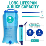 SimPure Gravity Water Filter, Portable Gravity-Fed Water Purifier with 3L Gravity Bag, Tree Strap, BPA Free Survival Gear and Equipment for Camping Hiking Emergency Preparedness SimPure