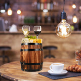 DECHOUS Wooden Wine Barrel Decor, Small Wood Barrel Decoration for Party, 12.2x6.3in Decorative Wooden Wine Barrel Table Small Whiskey Barrel Bucket Prop for Home Bar Party DECHOUS