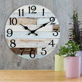 KECYET Coastal Wall Clock 14 Inch Silent Non-Ticking Wall Clock Battery Operated Decorative for Kitchen, Bathroom, Living Room KECYET