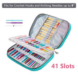 MYBAGZING Crochet Hook Case Empty - Quilted Crochet Organizer Case- Crochet Hook Holder for Circular Knitting Needles, Crochet Hooks (up to 8") Knitting & Crochet Supplies - Knitting Accessories MYBAGZING