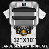 IMREN Heat Press Machine, 12" x 10" Portable Heat Press for T Shirts and Hoodies,Heat Transfer for Sublimation,Vinyl,Heat Transfer Project, Heat Press Machine Up to 410℉(210 ºC) - Black Imren