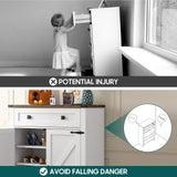 Shoe Storage Cabinet, 5-Tier Farmhouse Shoe Cabinet with Adjustable Shelves & Drawer, Wooden Shoes Rack Cabinets Storage Organizer with Doors for Entryway, Hallway, Closet, Living Room, White Vabches