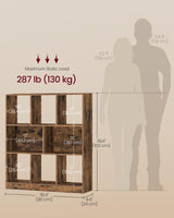 VASAGLE Custos Collection - Bookshelf, 3-Tier Bookcase, Book Shelf, Open Storage Shelf, 9.4 x 35.4 x 39.4 Inches, for Living Room, Home Office, Dining Room, Rustic Brown ULBC455K01 VASAGLE