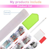 Diamond Painting Kits Round Full Drill 5D,Carousel Music Box Pattern DIY Paint with Diamonds Art Crystal Rhinestone Cross Stitch for Home Office Wall Crafts Decorations 12x8 Inch Treff