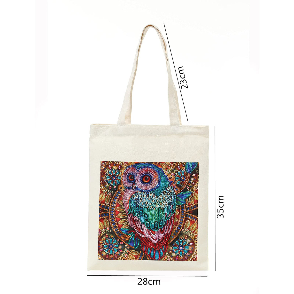 JGA JOGGING ARM 5D Diamond Painting Shopping Canvas Tote Bag Art DIY Painting Pen Handmade Handbags Owl Pattern for Women JGA JOGGING ARM