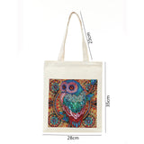 JGA JOGGING ARM 5D Diamond Painting Shopping Canvas Tote Bag Art DIY Painting Pen Handmade Handbags Owl Pattern for Women JGA JOGGING ARM