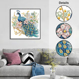 WSLWXSHM 5D Special Shape Diamond Art Kits for Beginners, Diamond Painting Kits for Adults Peacock, Crystal Rhinestones Diamond Painting for Home Wall Decoration Gift 12×12inch/30×30cm, Flower WSLWXSHM