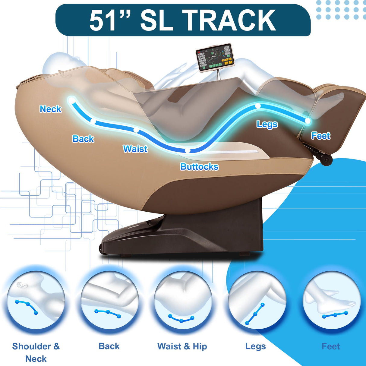 Massage Chair, 3D Massage Chair Full Body, Zero Gravity Shiatsu Recliner W/Heating, SL Track, Wireless Charger, Bluetooth Speaker, Foot Rollers, 12 Auto Modes Air Compression Mazzup