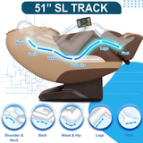 Massage Chair, 3D Massage Chair Full Body, Zero Gravity Shiatsu Recliner W/Heating, SL Track, Wireless Charger, Bluetooth Speaker, Foot Rollers, 12 Auto Modes Air Compression Mazzup