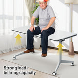 Ptosziav Folding Conference Table Conference Room Table, Modern Flip Top Mobile Training Table, Foldable Meeting Table for Office Training Room,Meeting Seminar Tables with Caster Wheels(2 Pcs 55.1IN) Ptosziav