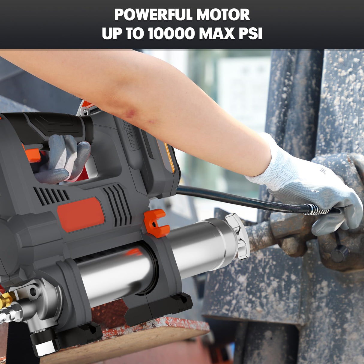 Cordless Grease Gun Kit Compatible with Dewalt 20V MAX Battery, 10000 PSI 5-Speed Grease Gun w/ 20V 2.0Ah Battery and Charger, 31In Flexible Hose, Ideal for Machinery Automotive Maintenance Mayoki