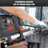 Cordless Grease Gun Kit Compatible with Dewalt 20V MAX Battery, 10000 PSI 5-Speed Grease Gun w/ 20V 2.0Ah Battery and Charger, 31In Flexible Hose, Ideal for Machinery Automotive Maintenance Mayoki