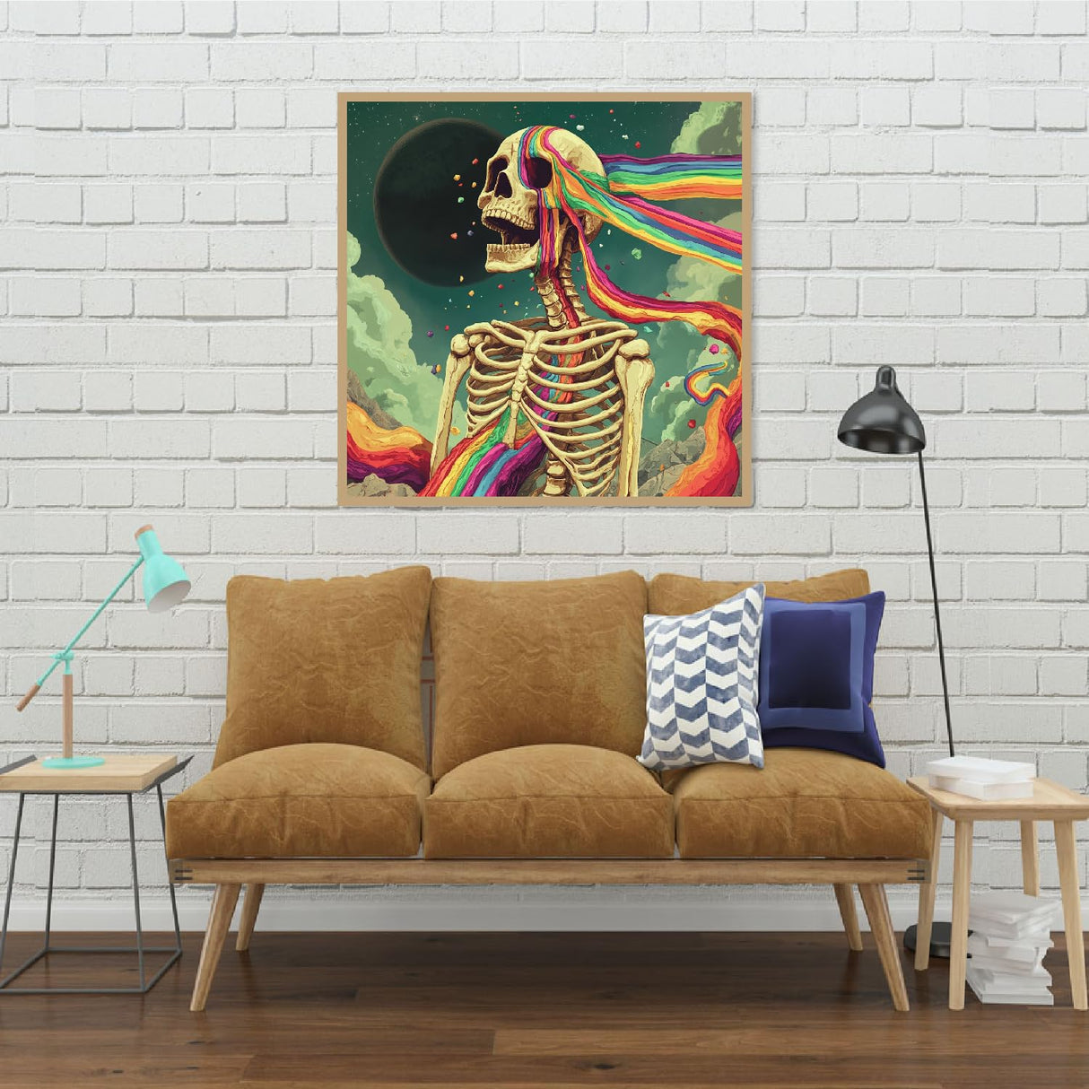 ShiCattle Skull Diamond Art Kits for Adults Beginners,DIY Full Round Drill Diamond Painting Kits Rainbow,Paint by Diamonds Dot Gem Art Crystal Easy,Home Wall Decor 13.7X 13.7Inch ShiCattle